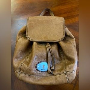 Leather Fossil Backpack